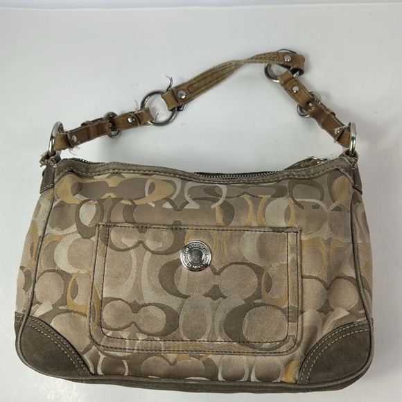 Coach Chelsea Y2K Monogram Fabric &Leather Shoulder Bag - Picture 5 of 13